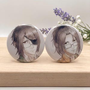 Conjunto de pines de Hange Zoe de 5,8 cm / Regalo para fans de AOT