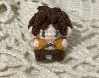 Handmade Mini Eren Yeager Amigurumi from Attack on Titan - 4 cm