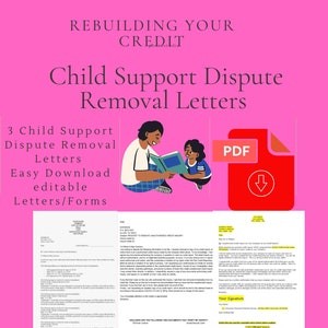 3 cartas de eliminación de disputas de manutención infantil