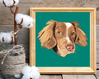 Custom Digital Pet Portrait, Pet Memorial-Pet Gift -New Pet Gift- Digitally Mastered Digital effect-Drawing from Photo-Pet Sympathy Gift
