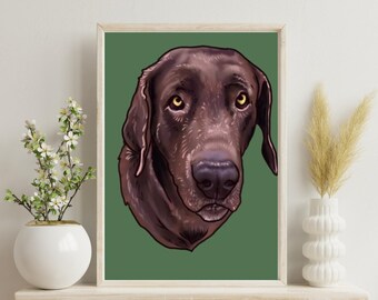 Custom Digital Pet Portrait, Pet Memorial-Pet Gift -New Pet Gift- Digitally Mastered Digital effect-Drawing from Photo-Pet Sympathy Gift