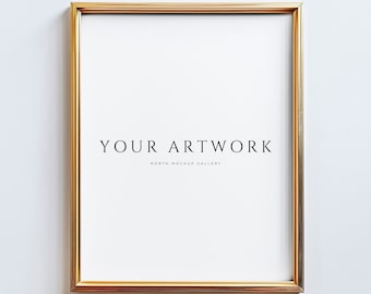 11x14 Golden Frame Mockup | Vertical Frame Mockup | Golden frame | Psd Mockup Frame | Single Frame Mockup