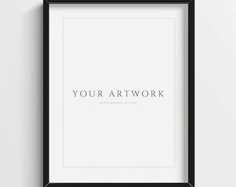 11x14 Frame Mockup | Vertical Frame Mockup | Black frame | Psd Mockup Frame | Single Frame Mockup