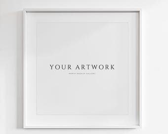 Square Frame Mockup | White frame matte | Psd Mockup Frame | Single Frame Mockup