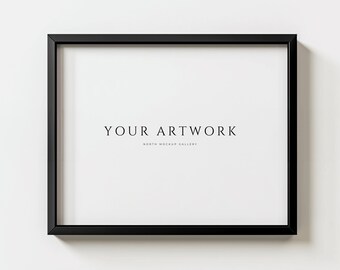14x11 Frame Mockup | Horizontal Frame Mockup | Black frame | Psd Mockup Frame | Single Frame Mockup