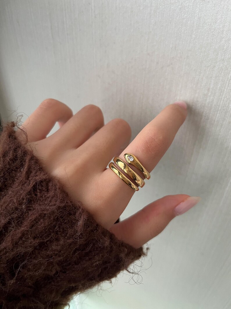 gold snake ring