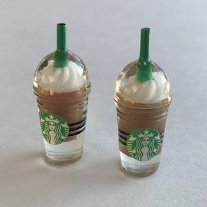 Miniature Starbucks Frappuccino Mini Iced Coffee Fairy Garden Drink Smoothie (set of 2)