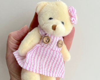 Small Plush Teddy Bear Doll Accessory Small Girl Bear Craft Supply