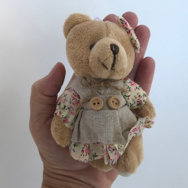 Dollhouse Teddy Bears Boy Bear And Girl Bear Small Stuffed Animal