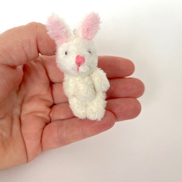 Mini lapin en peluche minuscule lapin de Pâques en peluche Petit lapin poupée jouet Craft Supply (6 ans ou plus)