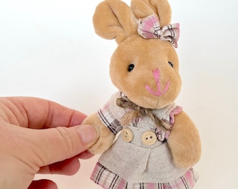 Small Plush Bunny Rabbit for Doll, Backpack Zipper, Craft for Wreath, Ornament