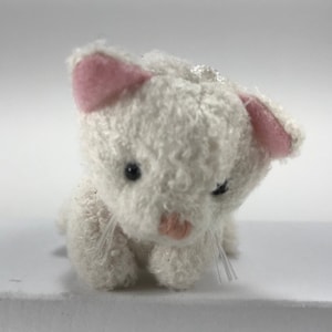Miniature Plush Cat Kitten Stuffed Animal Doll Accessory Dollhouse Toy Craft Supply Backpack Pendant (6yrs or older)