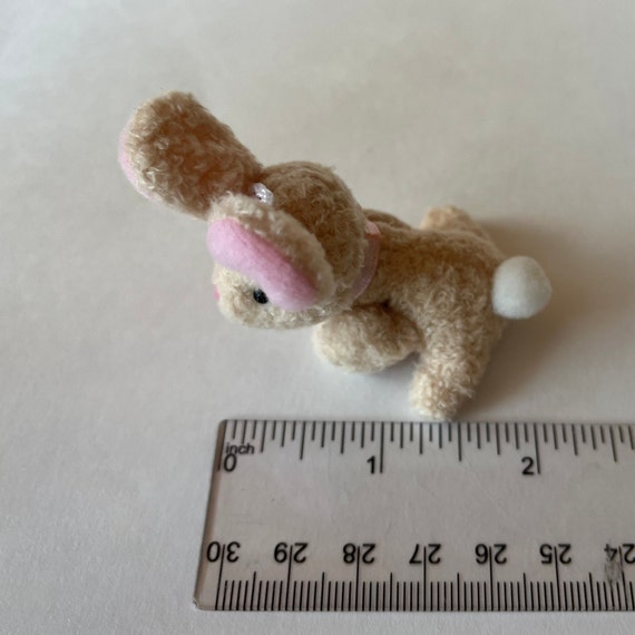 IzzyRoseShop Miniature Plush Bunny Rabbit Doll Pet Backpack Keychain Pocket Plush Pet Craft Supply