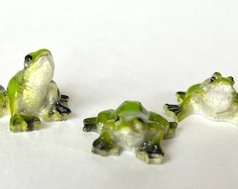 Miniature Frogs Fairy Garden Terrarium Plant Decoration Craft Project (Set of 3)