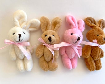 Small Stuffed Animal Bunny Rabbit For Craft Project Doll Pet Plush Toy (6yrs or older)