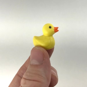 Miniature Rubber Ducky Fairy Garden Dollhouse Duck Craft Supply Slime Making Pocket Pal Good Luck Mini