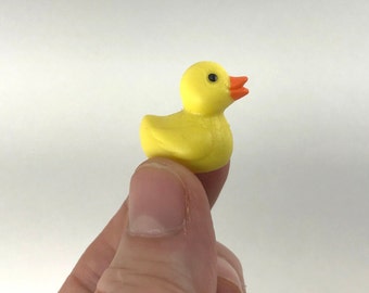 Miniature Rubber Ducky Fairy Garden Dollhouse Duck Craft Supply Slime Making Pocket Pal Good Luck Mini