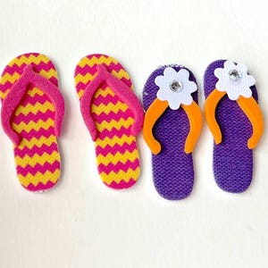 Dollhouse Flip Flops Fairy Garden Sandals Miniature Beach Shoes image 6