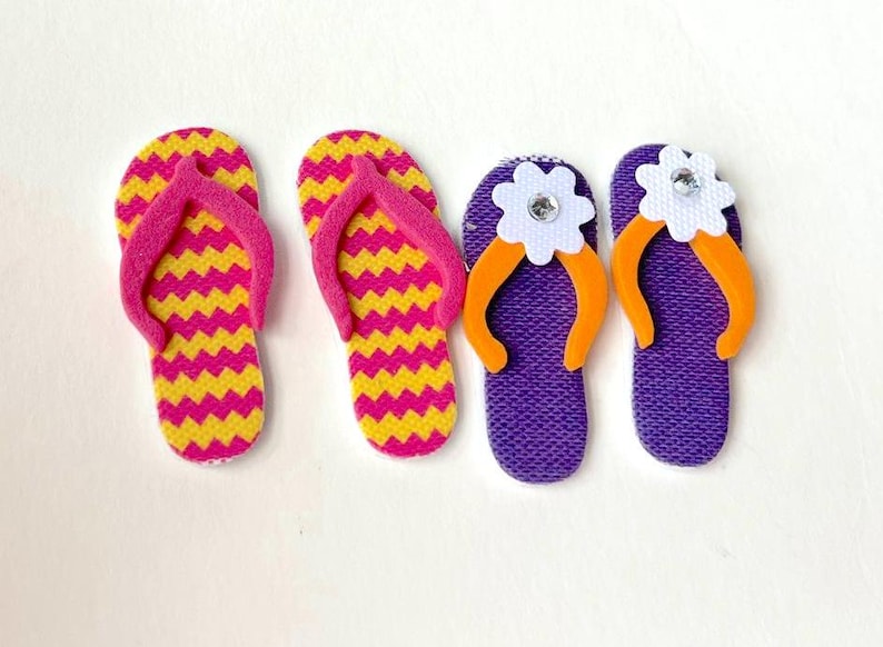 Dollhouse Flip Flops Fairy Garden Sandals Miniature Beach Shoes image 6