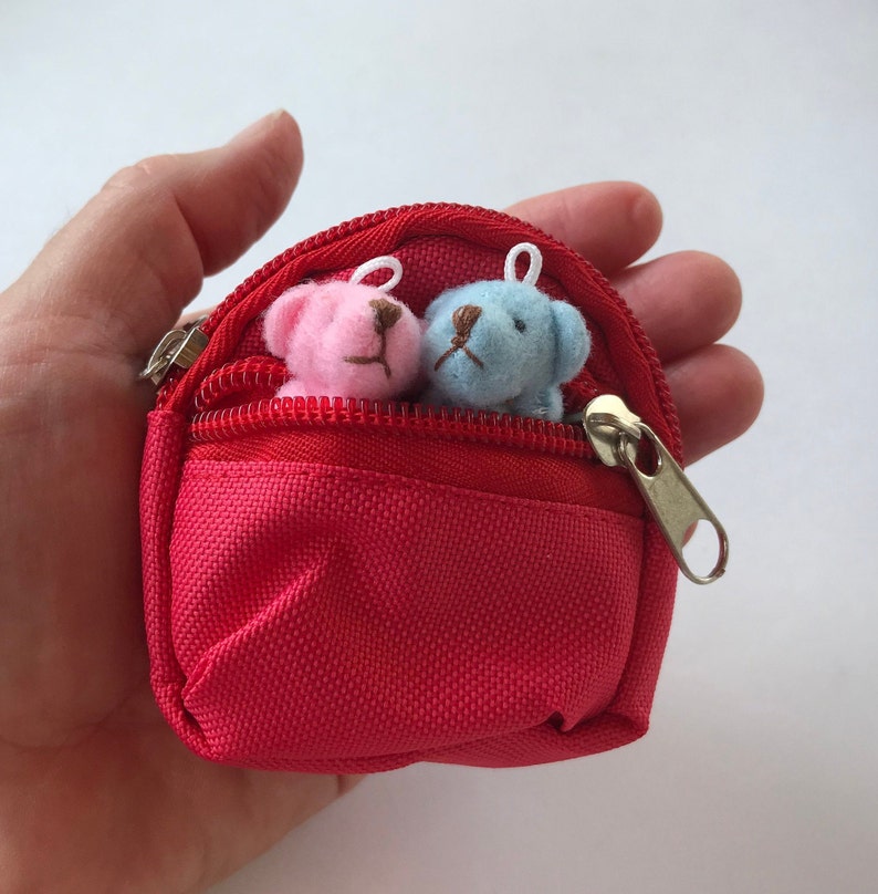 Doll Backpack Tiny Backpack Miniature Teddy Bear Travel Pack Etsy
