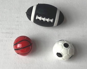Miniature Football, Basketball, Soccer Ball Dollhouse Fairy Garden