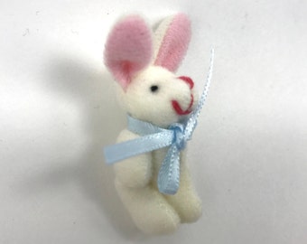 Mini Stuffed Bunny Rabbit Dollhouse Easter Basket Craft Supply Decoration DIY