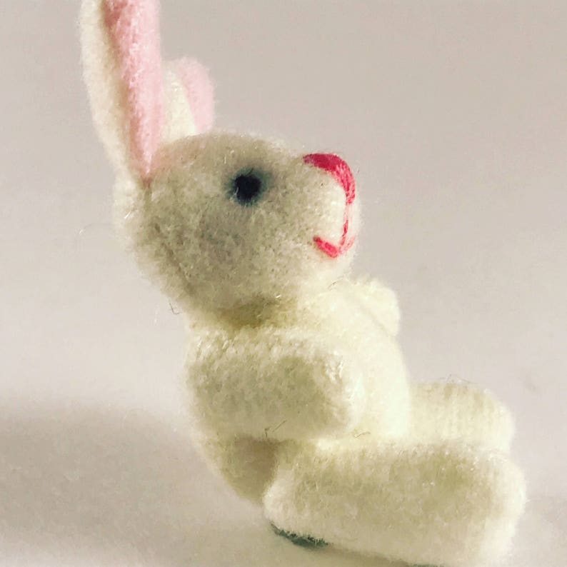 Miniature Plush Bunny Rabbit Stuffed Animal for Dollhouse or | Etsy