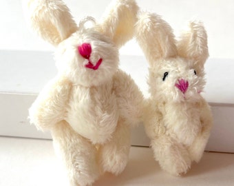 Two Tiny Brown Plush Bunnies Miniature Plush Bunnies Stuffed Bunnies Dollhouse Bunny Rabbit Toy Bunny Party Favor Easter Bunny Easter Gift