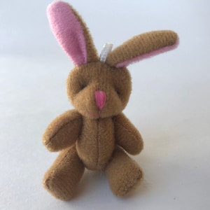 Mini Stuffed Animal Plush Bunny Rabbit Easter Decoration Baby Shower Gift Doll Accessory Craft Supply (6yrs or older)