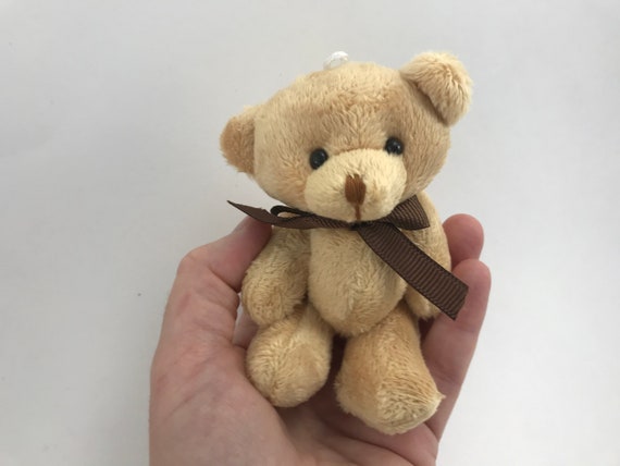 Pequeño oso de peluche marrón relleno, accesorio para muñeca, suministro  artesanal, etiqueta de regalo, regalo para bebé -  México