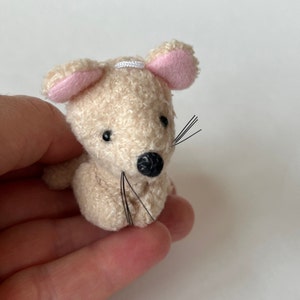 Small Plush Mouse Miniature Stuffed Mouse Doll Accessory Craft Supply