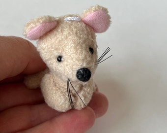 Small Plush Mouse Miniature Stuffed Mouse Doll Accessory Craft Supply