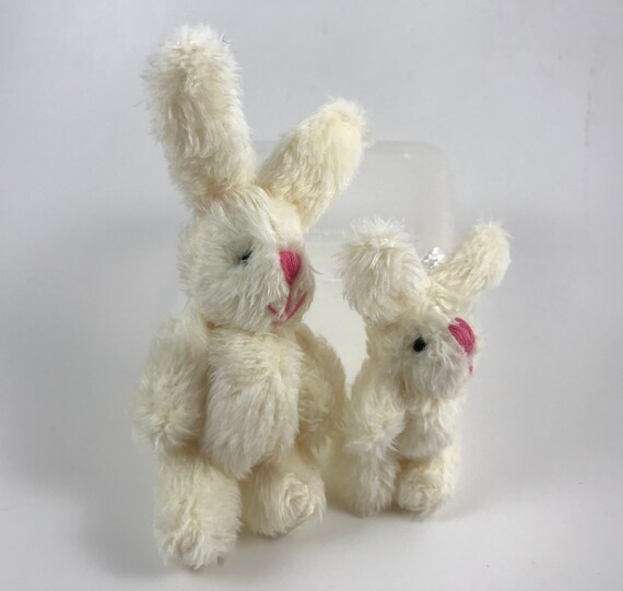 Two Mini Bunnies Plush Bunnies Stuffed 