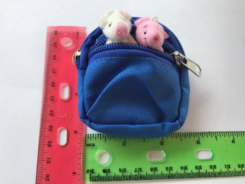 Doll Backpack Tiny Backpack Miniature Teddy Bear Travel Pack Animals sold separatley image 7