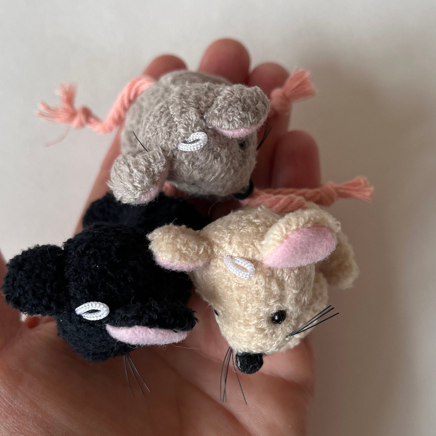 小さなぬいぐるみマウスミニチュアぬいぐるみマウス人形アクセサリー