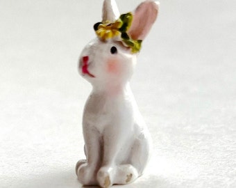 Miniature Bunny Rabbit Figurine Fairy Garden Dollhouse Craft Supply