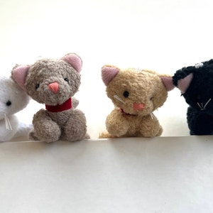 Miniature Plush Cat Kitten Stuffed Animal Doll Accessory Dollhouse Toy Craft Supply Backpack Pendant 6yrs or older All 4 Colors