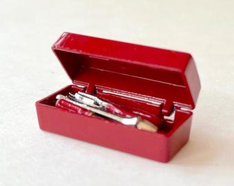 Miniature Toolbox Screwdriver Hammer Pliers Wrench Dollhouse Fairy Garden