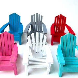 Miniatuur Adirondack-stoel strandstoel Ligstoel Poppenhuis Fairy Garden