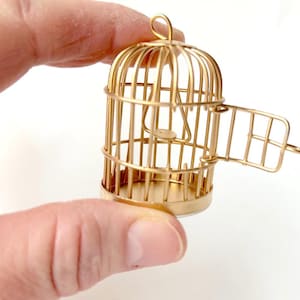 Miniature Birdcage Bluebird Bird Cage Mini Birds Tiny Blue Birds Fairy Garden Terrarium Mini Birds Diorama Resin Craft Cabochon