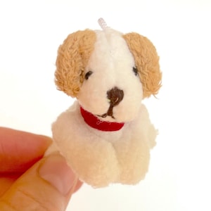 Mini cachorro de peluche, mini perro de peluche, accesorio para casa de muñecas, juguete para manualidades (6 años o más)