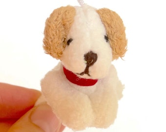 Miniature Stuffed Puppy Mini Plush Dog Doll Accessory Dollhouse Pet Craft Supply Toy (6yrs or older)