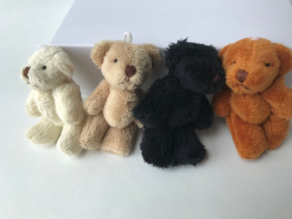 Very Tiny Soft Fuzzy Stuffed Teddy Bear for 6yrs or Older 