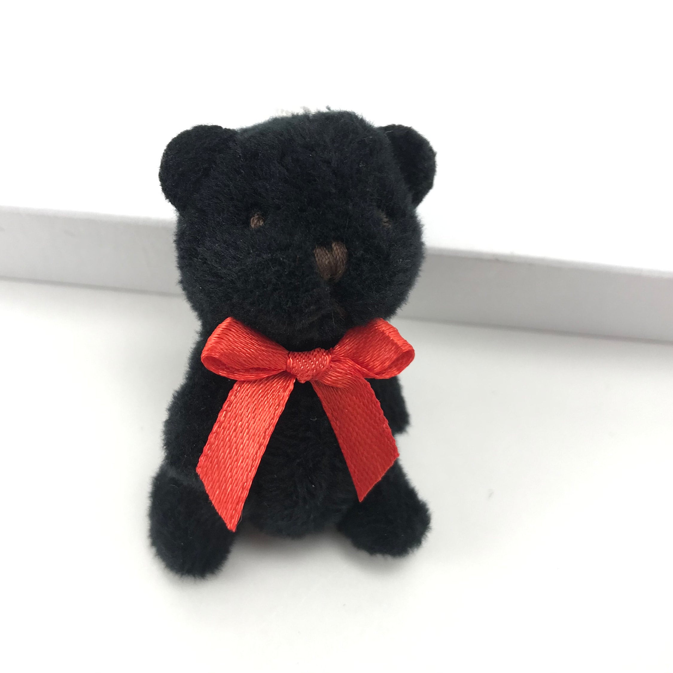 Mini Stuffed Black Teddy Bear age 6 or Older Etsy