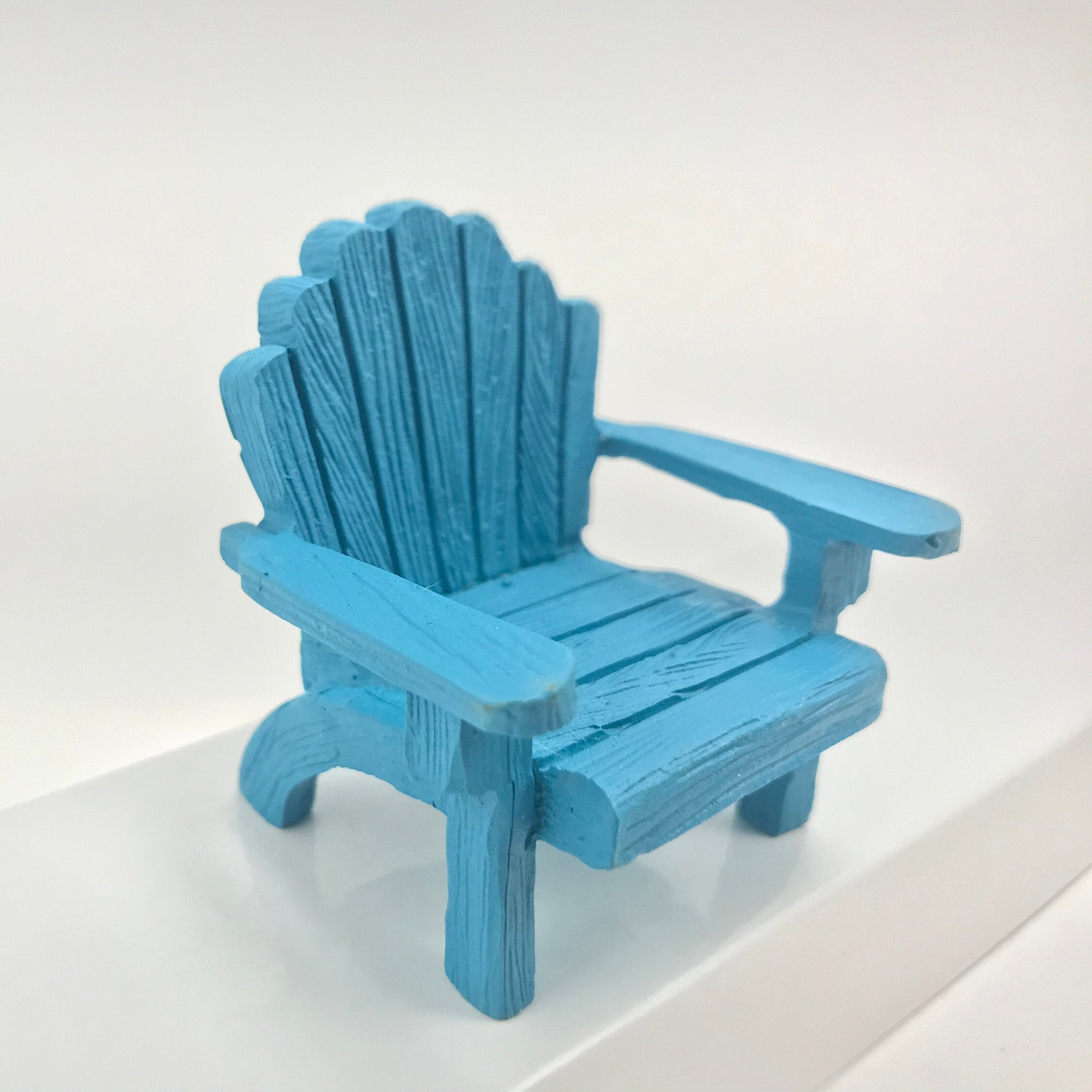 Miniature Adirondack Chair Dollhouse Fairy Garden Miniatures Etsy