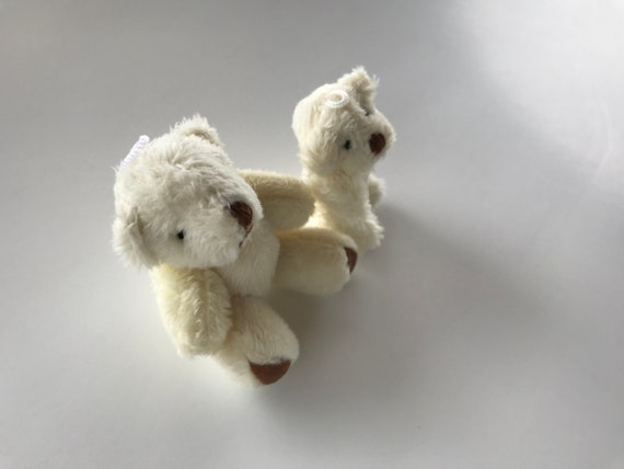 Mini ours en crème pour animaux en peluche pour Dollhouse Craft