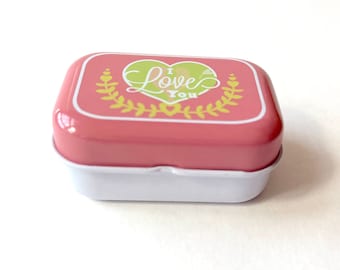 Miniature Storage Tin Box for Tiny Bear, Doll Travel Accessory