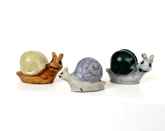 Miniature Snail Figurine Fairy Garden Terrarium Diorama (set of 3)