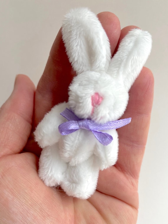 Miniature White Plush Bunny Rabbit Stuffed Animal Craft Supply - Etsy Miniature White Plush Bunny Rabbit Stuffed Animal Craft Supply - Etsy