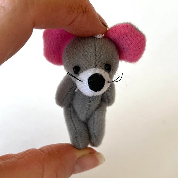 Tiny Mouse Mice Rat Mini Stuffed Animal Miniature Plush Toy Dollhouse Accessory Pet Rat Lover Toy